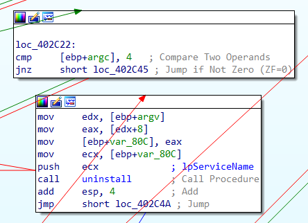 将压入的局部参数替换为命令行参数